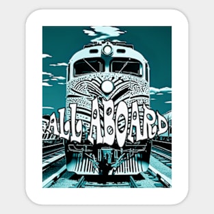 ALL ABOARD TRAIN TEE Sticker